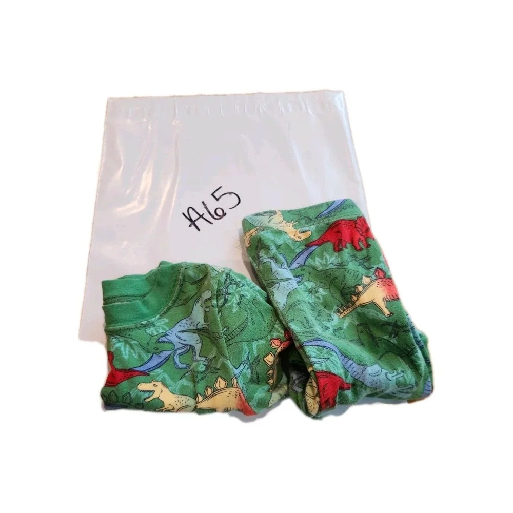 Toddler Boys Green Dinosaur Pajama Set - Soft Cotton Sleepwear